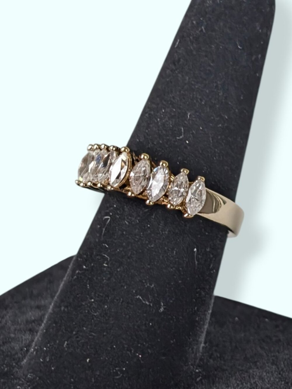 Vintage Joseph Esposito 14KTGE Navette Accent Ring
